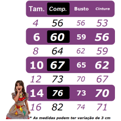Vestido Infantil Junino Preto Com Estampa Florzinhas Festas