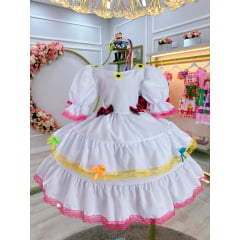Vestido Infantil Luxo Junino Arraiá Caipira Noiva