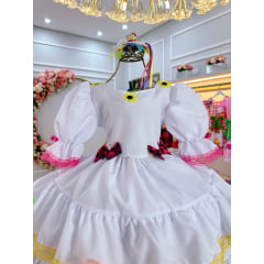 Vestido Infantil Luxo Junino Arraiá Caipira Noiva
