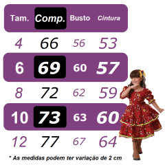Vestido Infantil Luxo Junino Arraiá Caipira Noiva