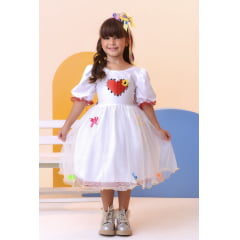 Vestido Infantil Luxo Junino Arraiá Noiva