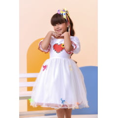 Vestido Infantil Luxo Junino Arraiá Noiva