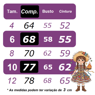 Vestido Junino Arraiá Festas Verde com Saia Colorida