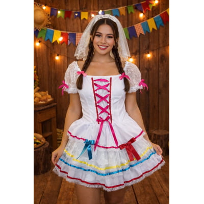 Fantasia Adulto Junino da Noiva Arraiá Festas