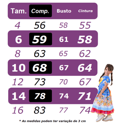 Vestido Infantil Junino Caipira Xadrez Colorido Estampado