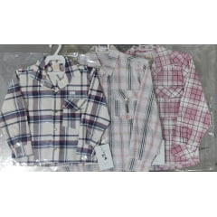 Kit 3 Peças Camisa Xadrez Infantil Junino  -2-6-8 - Variação Cor