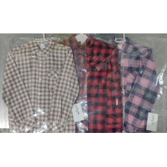 Kit 3 Peças Camisa Xadrez Infantil Junino  -8-10-12 - Variação Cor
