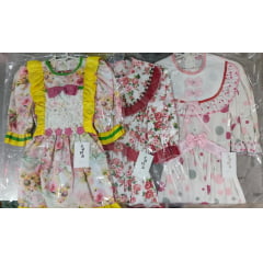 Kit 3 Peças Fantasia Infantil Junino  -10-14-16 - Variação Cor