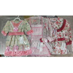 Kit 3 Peças Fantasia Infantil Junino  - 3-10-14 - Variação Cor
