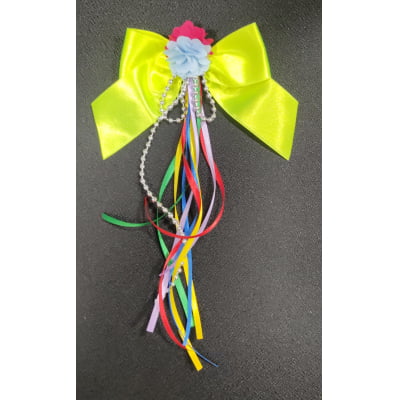 Laço Infantil Junino C/ Fitas e Aplique Flor Varias Cores