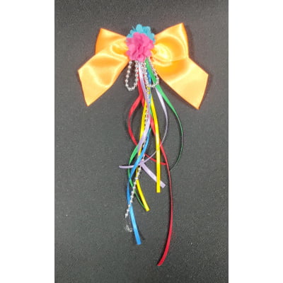 Laço Infantil Junino C/ Fitas e Aplique Flor Varias Cores