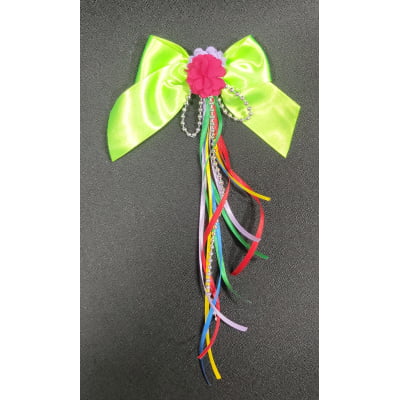 Laço Infantil Junino C/ Fitas e Aplique Flor Varias Cores