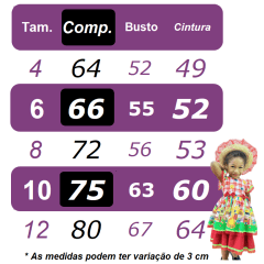 Vestido Infantil Junino Caipira Pink Com Estampas Colorida