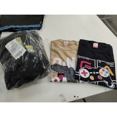 Kit Infantil Inverno Masculino Conjunto Jaqueta e Calça Jogger + 2 Camisetas Tamanho 8