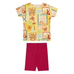 Kit Conjunto Elian Meninas Infantil 6 Peças Tamanho 4