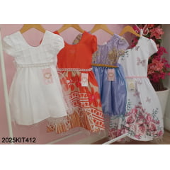 Kit de 4 Peças de Vestidos Luxo Daminhas Festas 1