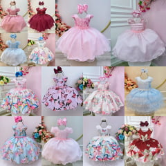 Kit de 4 Peças de Vestidos Luxo Daminhas Festas 2
