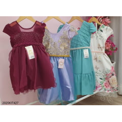 Kit de 4 Peças de Vestidos Luxo Daminhas Festas 2