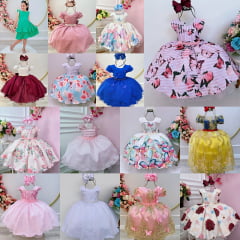 Kit de 4 Peças de Vestidos Luxo Daminhas Festas 4