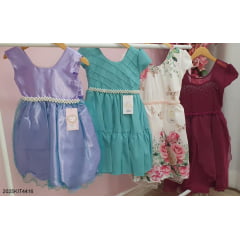 Kit de 4 Peças de Vestidos Luxo Daminhas Festas 4