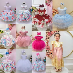 Kit de 4 Peças de Vestidos Luxo Daminhas Festas 5