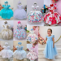 Kit de 4 Peças de Vestidos Luxo Daminhas Festas 6