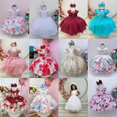 Kit de 4 Peças de Vestidos Luxo Daminhas Festas 7