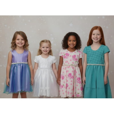 Kit de 4 Peças de Vestidos Luxo Daminhas Festas 7