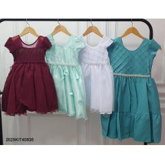 Kit de 4 Peças de Vestidos Luxo Daminhas Festas 8