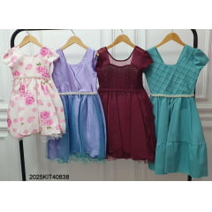 Kit de 4 Peças de Vestidos Luxo Daminhas Festas 8