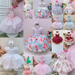 Kit de 4 Peças de Vestidos Luxo Daminhas Festas 9
