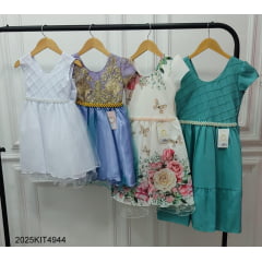 Kit de 4 Peças de Vestidos Luxo Daminhas Festas 9