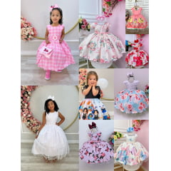 Kit de 4 Peças de Vestidos Luxo Daminhas Festas Temáticos 1