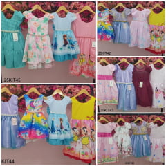 Kit de 4 Peças de Vestidos Luxo Daminhas Festas Temáticos 1