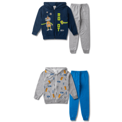 Kit Analê Conjunto Moletom Meninos Estampas Variadas do 1 ao 8