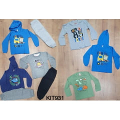 Kit Cleomara Meninos 9 peças Inverno Tamanho 3