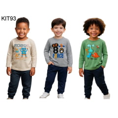 Kit Cleomara Meninos 9 peças Inverno Tamanho 3
