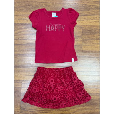 Kit Conjunto Elian Meninas Infantil 4 Peças Tamanho 3