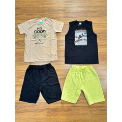 Kit Conjunto Elian Meninos Infantil 4 Peças Tamanho 10