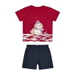 Kit Conjunto Elian Meninos Infantil 8 Peças estampas e cores variadas do 1 ao 3