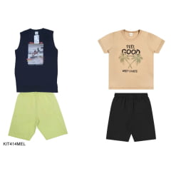 Kit Conjunto Elian Meninos Juvenil 4 Peças Tamanho 14
