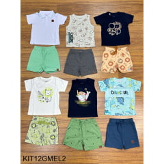 Kit Conjunto Elian Recem Nascido Bebê Meninos Tamanho P M G