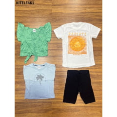 Kit Elian Meninas Infantil com 4 Peças Tamanho 6