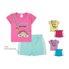 Kit Fantoni Meninas Com Estampas Coloridas do 1 ao 3