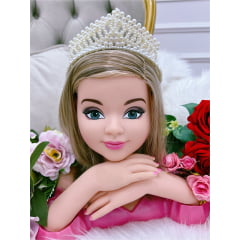 Coroa Infantil Realeza de Pérolas Pérola Super Luxo
