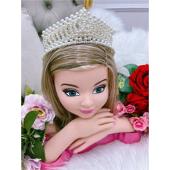 Coroa Infantil Realeza de Pérolas Pérola Super Luxo