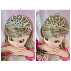 Coroa Infantil Realeza de Pétalas Com Strass Super Luxo