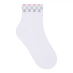 Kit 3 Pares de Meia Infantil Cano Curto Branca C/ Desenhos