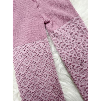 Meia Calça Infantil Algodão Rose Fio 80