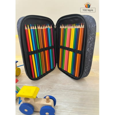 Estojo Box Infantil do Batman Preta e Azul